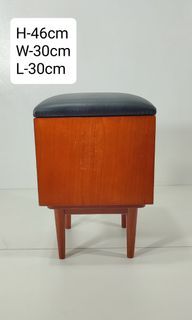 wooden storage stool chair