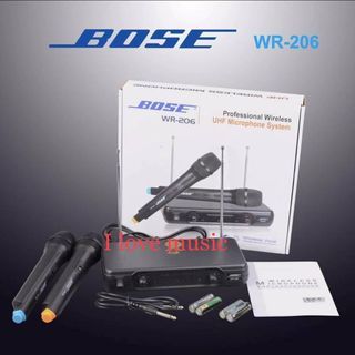 WR-206 Professional Heavy duty Dual Wireless Microphone for videoke/party/karaoke system