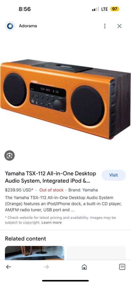 Yamaha TSX-112 All-in-One Desktop Visit Audio System, TV & Home