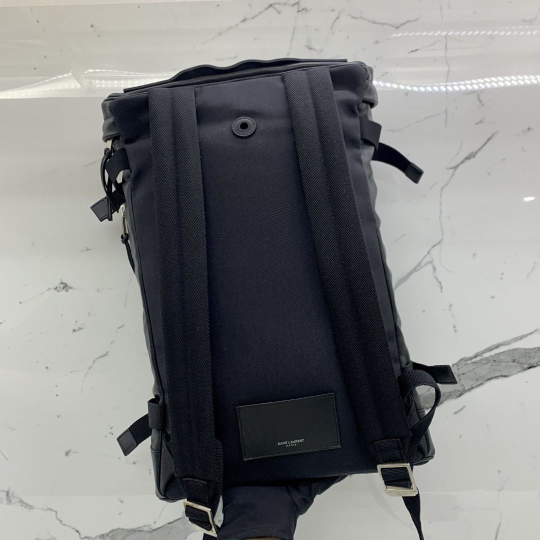 YVES SAINT LAURENT 481005 BLACK RIVINGTON BACKPACK 247013107 AL Luxury Bags Wallets on Carousell