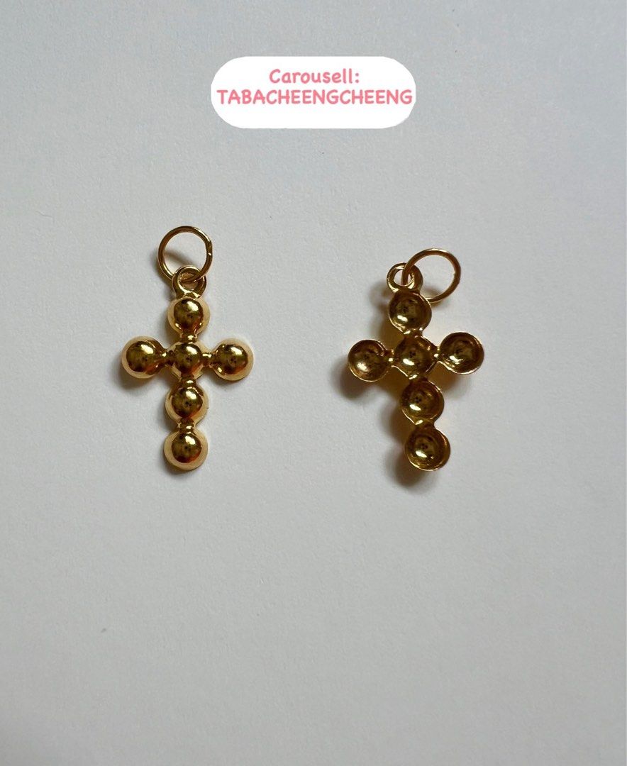 18K SAUDI GOLD BUBBLE CROSS PENDANT (Category: Necklaces) located in San Pedro. Submitted by tabacheengcheeng (Listing ID 1297084054, Image 1). Description: AUTHENTIC PAWNABLE 18k SAUDI GOLD .