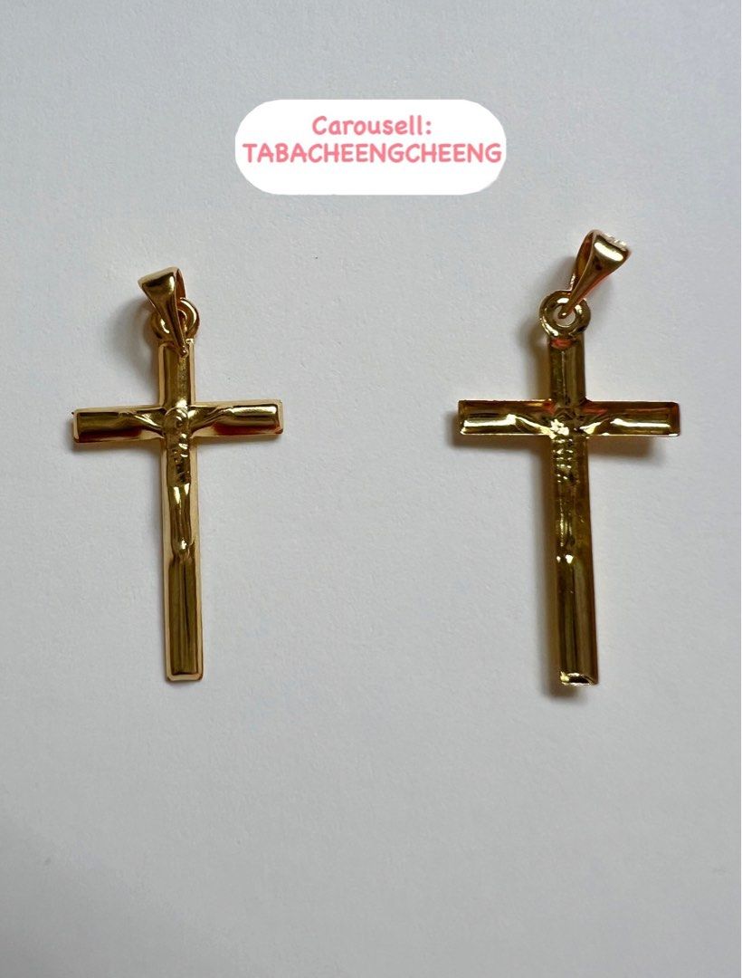 18k SAUDI GOLD CROSS PENDANT (Category: Necklaces) located in San Pedro. Submitted by tabacheengcheeng (Listing ID 1297083624, Image 1). Description: AUTHENTIC PAWNABLE 18k SAUDI GOLD.