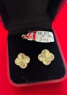 18K Saudi Gold Vca Alhambra earrings