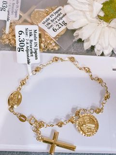 18k yg rosary bracelet