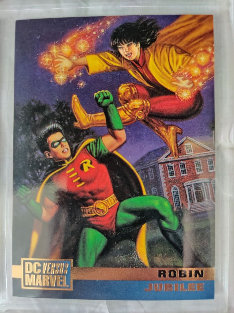 1995 DC versus Marvel Rival Robin/Jubilee (Category: Comics & Manga) located in Kawit. Submitted by ryuko.matoi (Listing ID 1297090384, Image 1). Description: 1995 DC versus Marvel Rival Robin/Jubilee No reply means not interested No trade/swaps No reservation MOP - BDO & Cash Pick up location: Rosedale Residences, Barangay San Sebastian, Kawit Cavite..