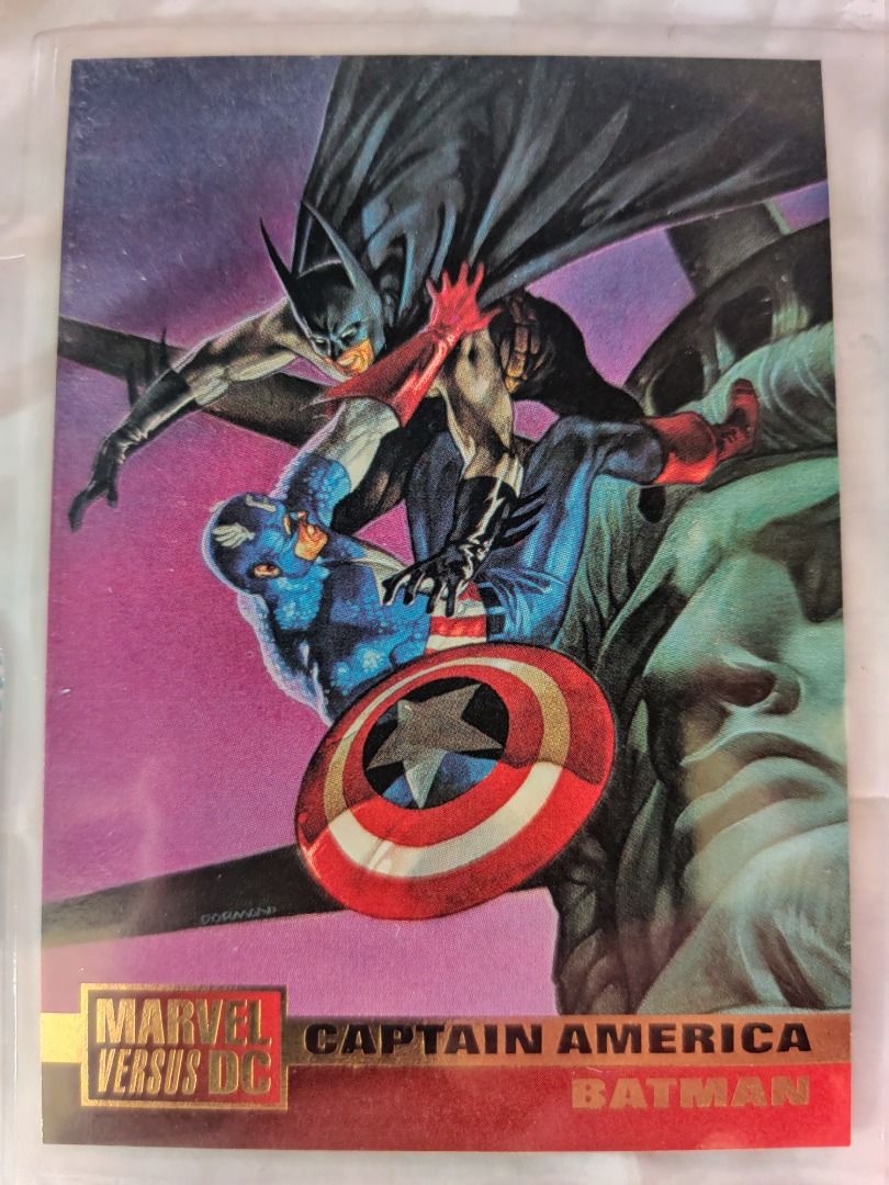 1995 Marvel versus DC Rival Captain America/Batman (Category: Comics & Manga) located in Kawit. Submitted by ryuko.matoi (Listing ID 1297238628, Image 1). Description: 1995 Marvel versus DC Rival Captain America/Batman No reply means not interested No trade/swaps No reservation MOP - BDO & Cash Pick up location: Rosedale Residences, Barangay San Sebastian, Kawit Cavite..