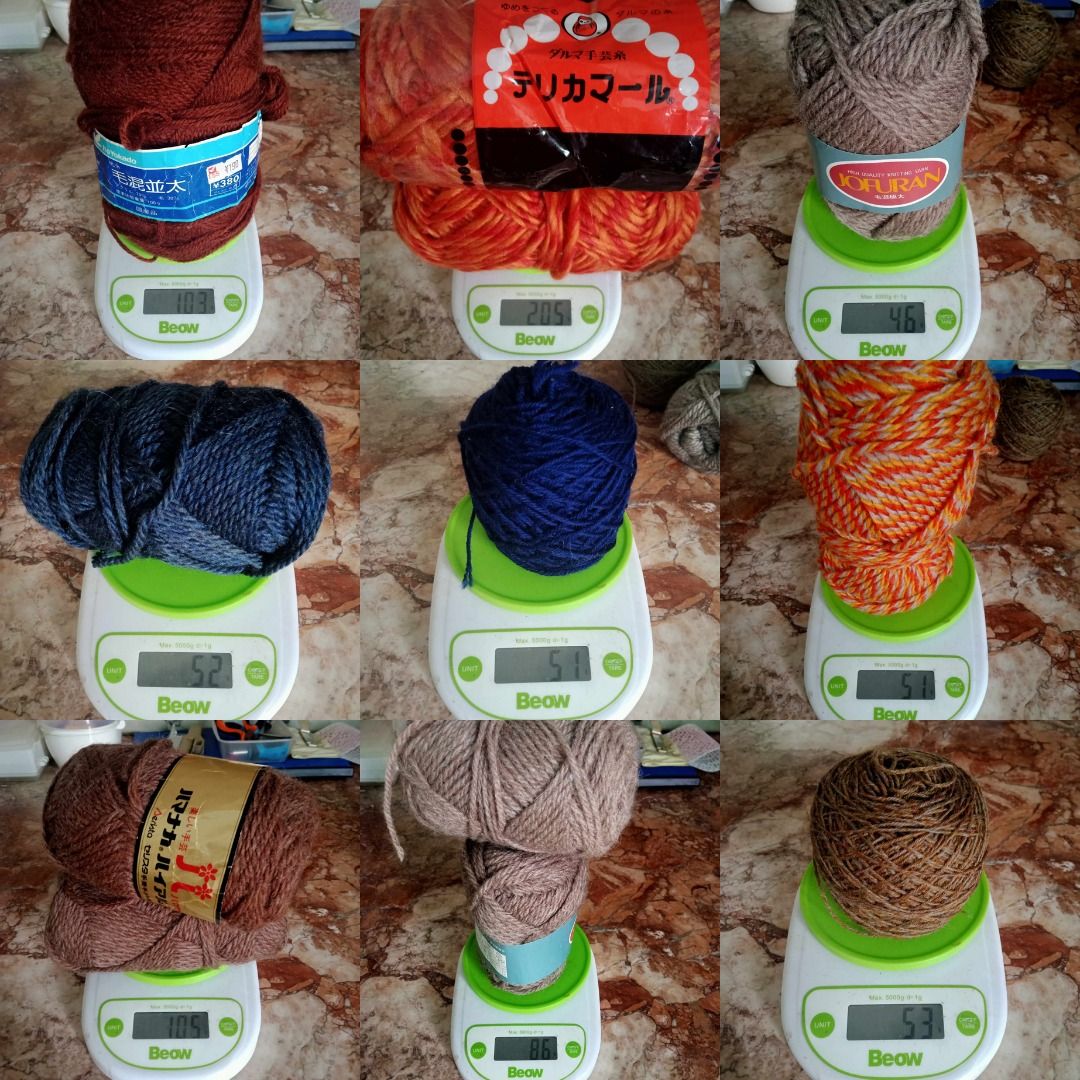 2.2 Kg 27 Pcs. Yarn Bundle : 100% Wool / PolyCotton / Lace (Category: Craft Supplies & Tools) located in Angeles City. Submitted by critterjournal_ (Listing ID 1296102445, Image 2). Description: RFS: MAJOR DECLUTTER! Switched to lace yarns, have no need for wool 27 Cakes/Skeins in different yarn types, total grams: 2,154 g (2.2 kg) Reservation (Pay in 3 Days) : PHP 1,700 PAYO: PHP 1,500 Yarn Details (Yarn Type, Size, Grams) [ Details Pic 1 - Left