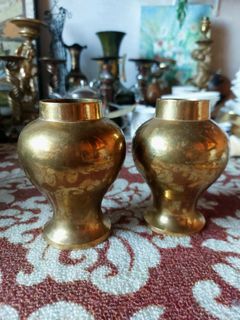 2 Vintage Brass Vase