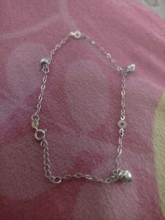 925 Silver Anklet with charms
