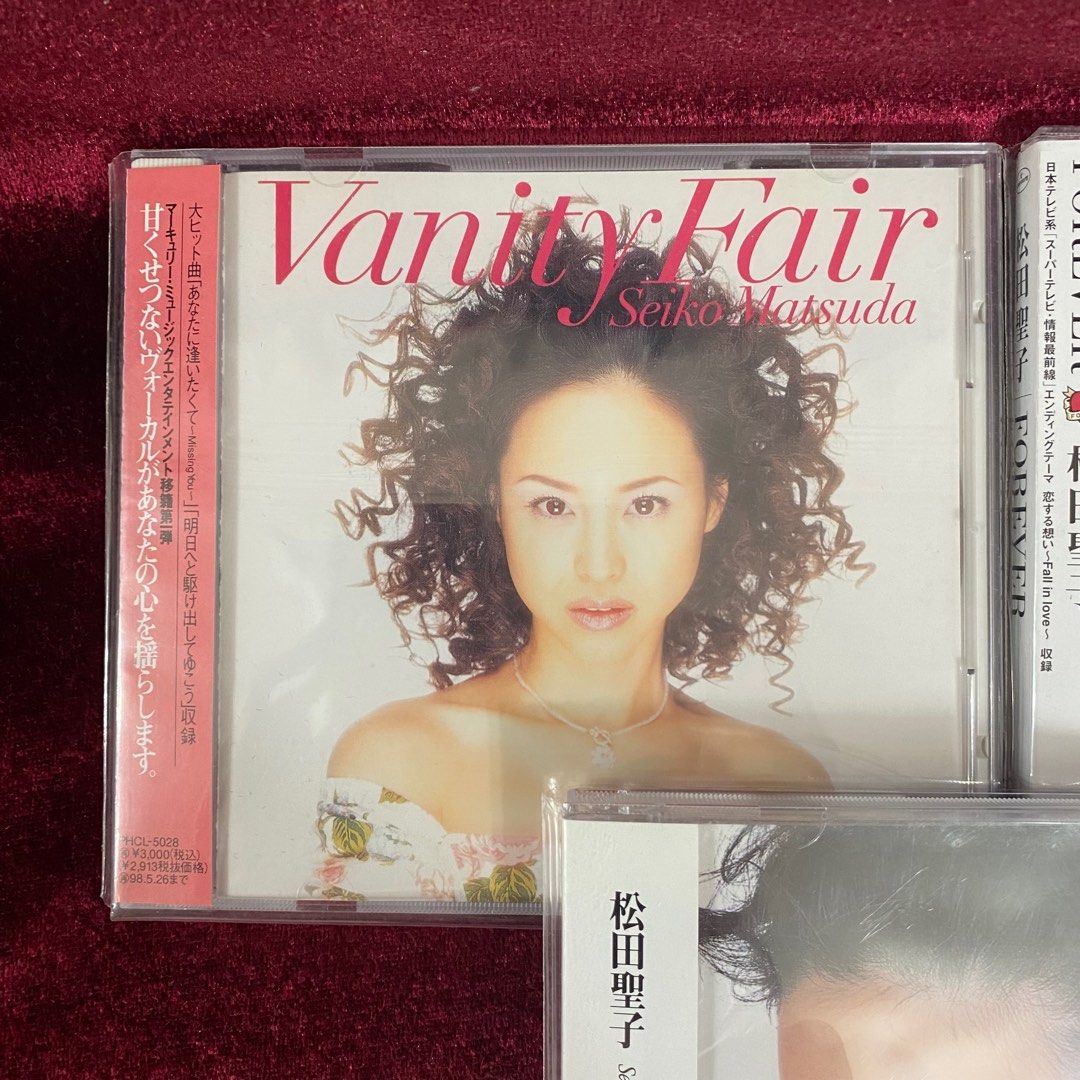 Mercury系列] 松田聖子- Mercury 年代大碟CD共3隻：Vanity Fair ; My Story 及Forever  •收錄1996年至1998年單曲: あなたに逢いたくて～Missing You～; 明日へと駆け出してゆこう;私だけの天使～