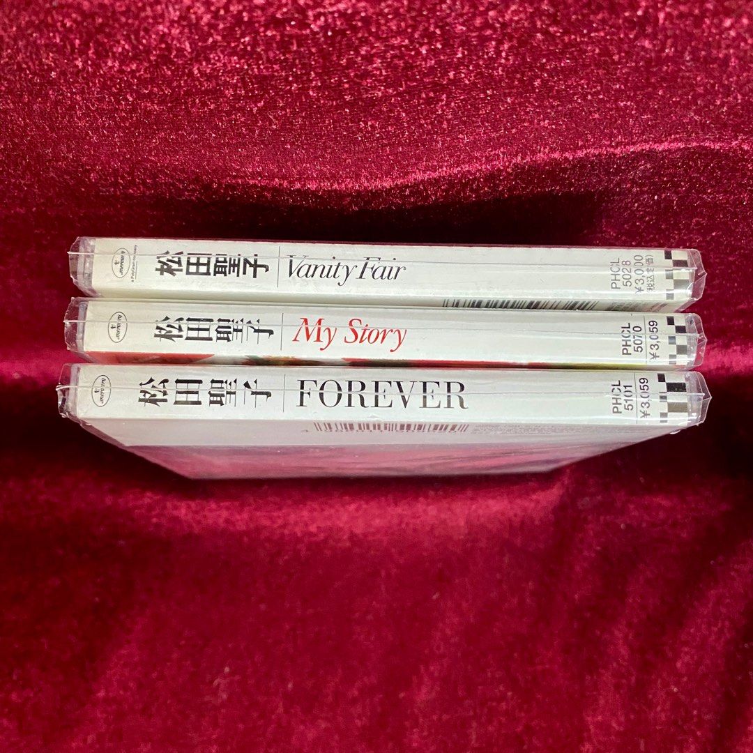 Mercury系列] 松田聖子- Mercury 年代大碟CD共3隻：Vanity Fair ; My Story 及Forever  •收錄1996年至1998年單曲: あなたに逢いたくて～Missing You～; 明日へと駆け出してゆこう;私だけの天使～