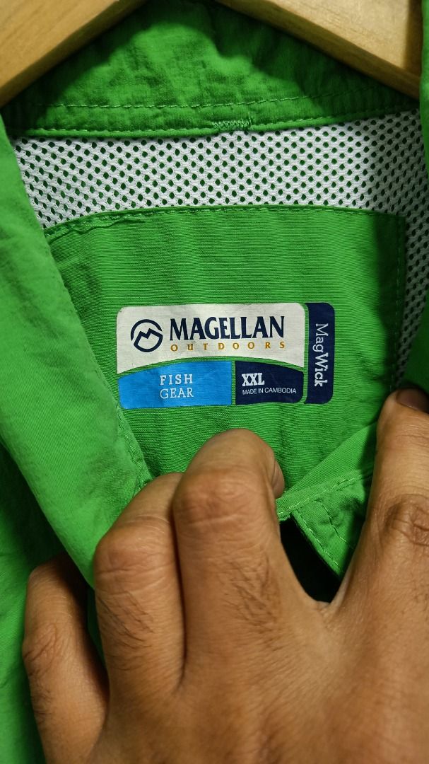 Magellan Outdoors Kid's Fish Gear Mag Wick Fishing Outdoors Light Shirt  Green XL