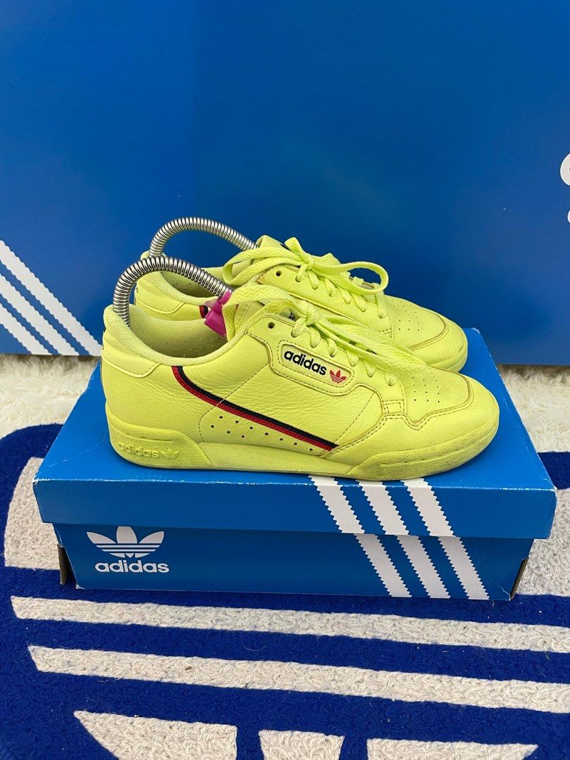 Adidas continental 80 neon yellow shop
