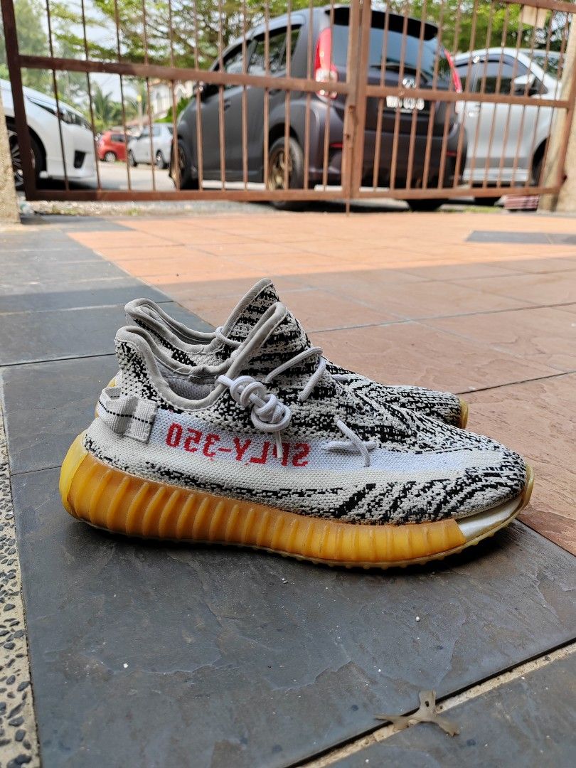 Adidas Yeezy Zebra 350 Men s Fashion Footwear Casual shoes on Carousell