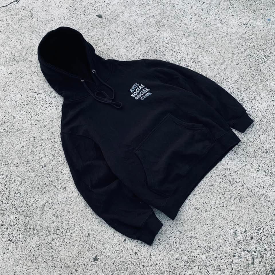 Anti social club hoodie with big print backhit (Category: Coats, Jackets and Outerwear) located in Alegria. Submitted by thriftluck (Listing ID 1297088190, Image 3). Description: Colorate-9.5/10 No issue Length-25.5 Width-21 Fixed price!!.