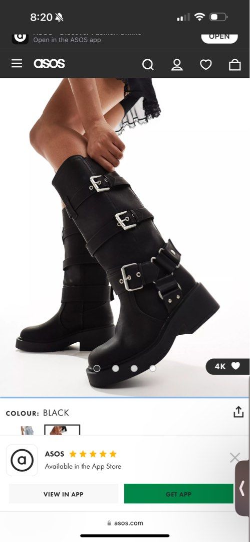 Asos buckle boots online
