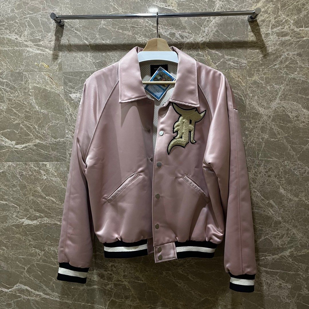 Pink fear of god jacket new arrivals