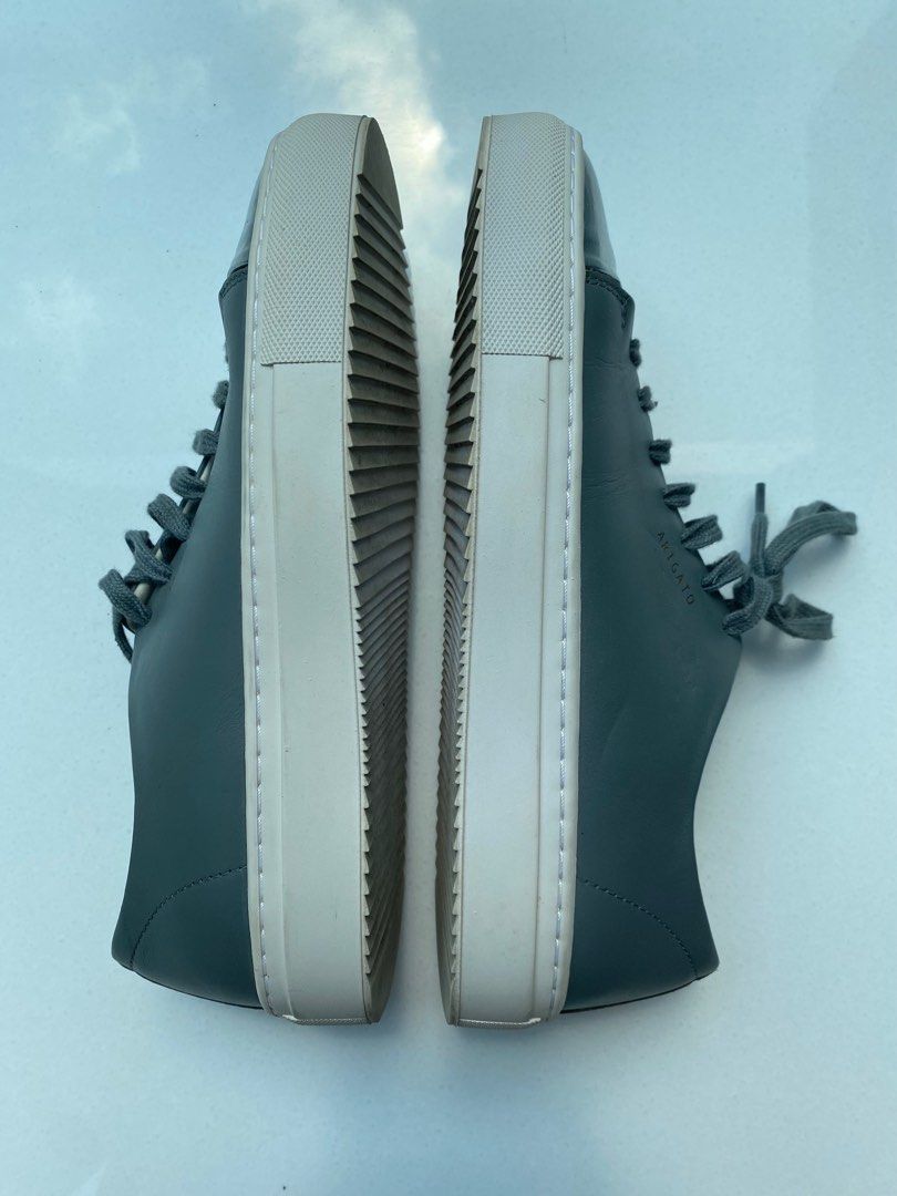 Axel Arigato grey leather metallic cap Clean 90 ladies sneakers