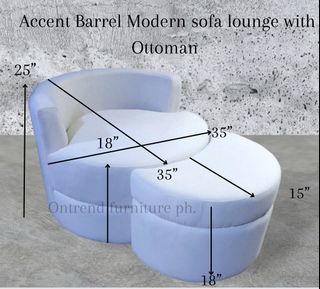 Barrel chair with ottoman