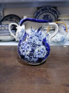 Beautiful BLUE AND WHITE Hand Painted Milk Jar