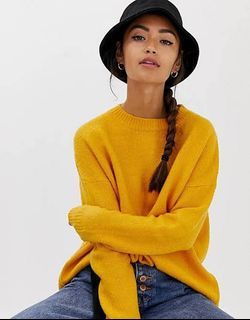 Bershka Mustard Yellow Sweater
