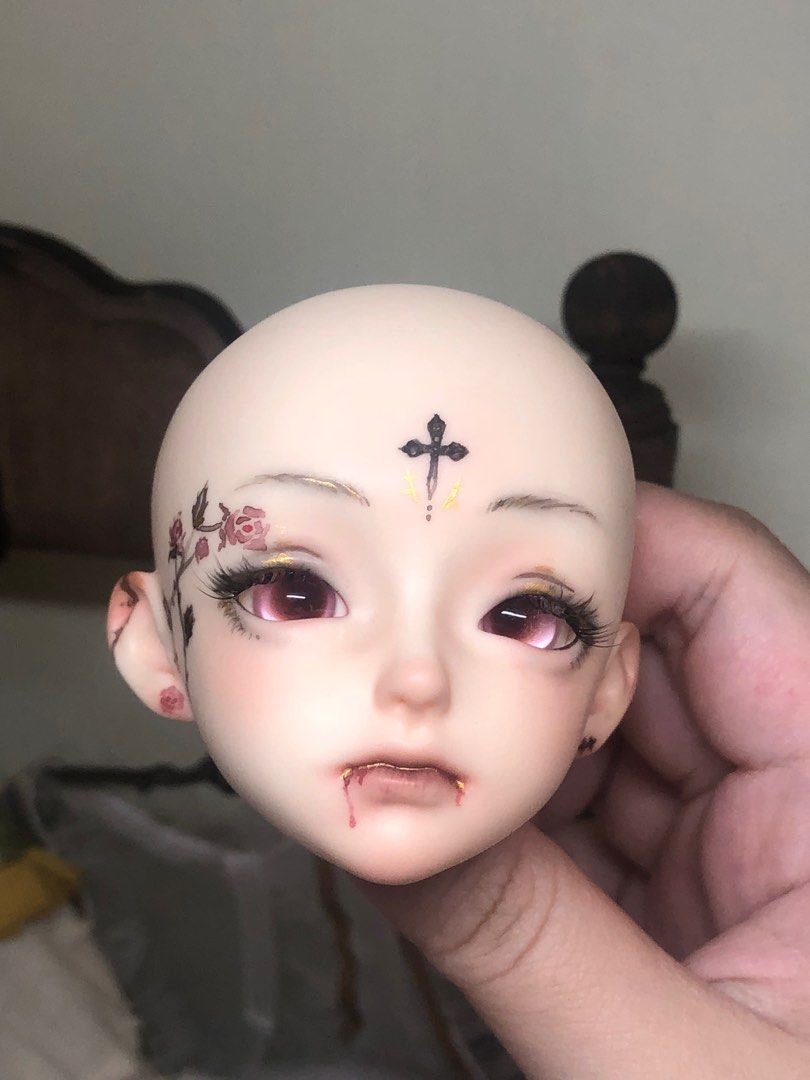bjd 4分成品頭fatemoons 藍奶粉肌, 興趣及遊戲, 玩具& 遊戲類- Carousell