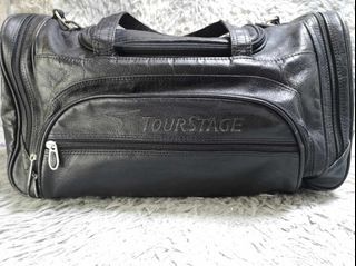 Black Leather TourStage Travel Bag