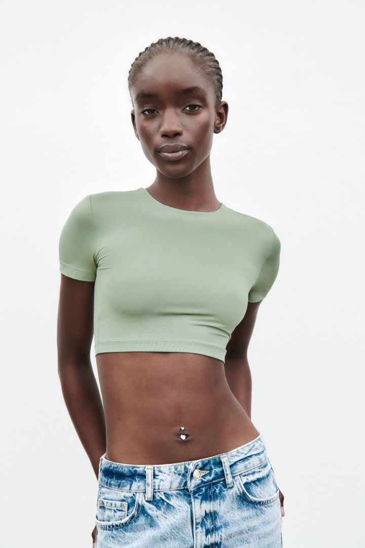 Very short crop top hot sale