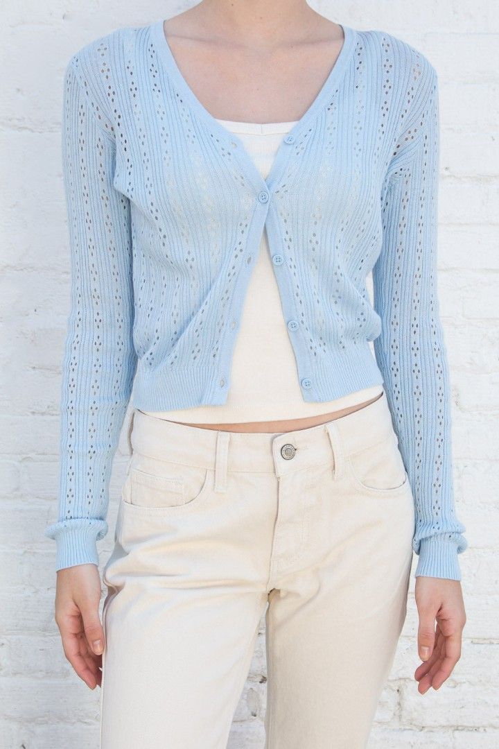 brandy melville blue cardigan