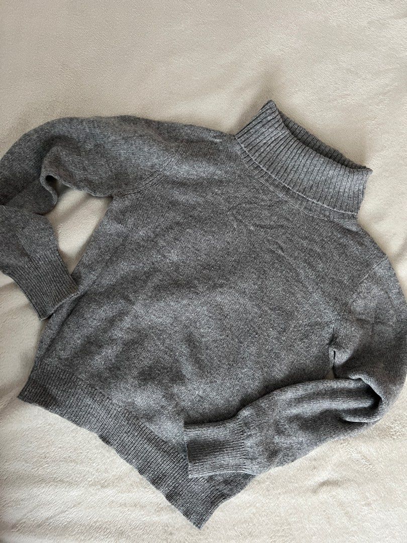Brandy Melville Turtleneck Sweater in Grey Carousell