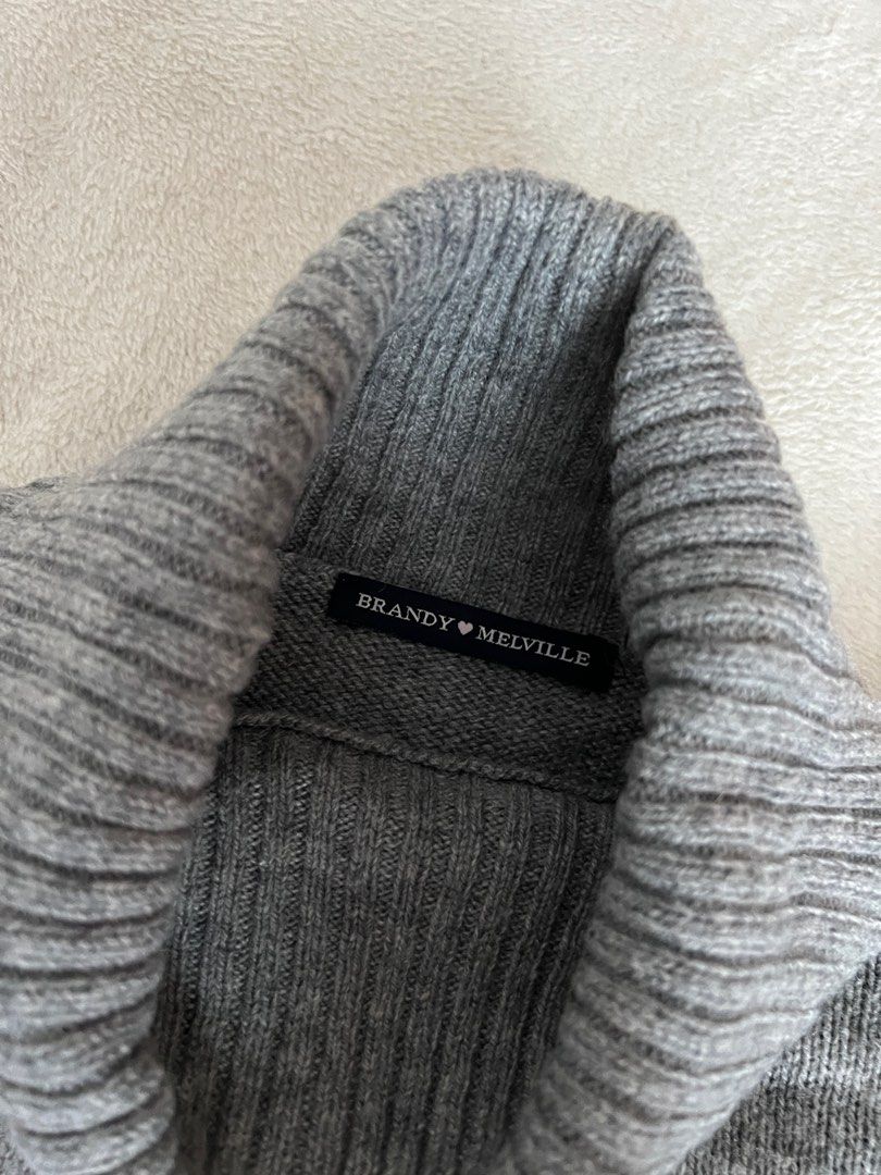 Brandy Melville Turtleneck Sweater in Grey Carousell