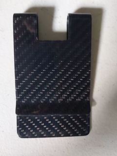Carbon money clip wallet and card holder