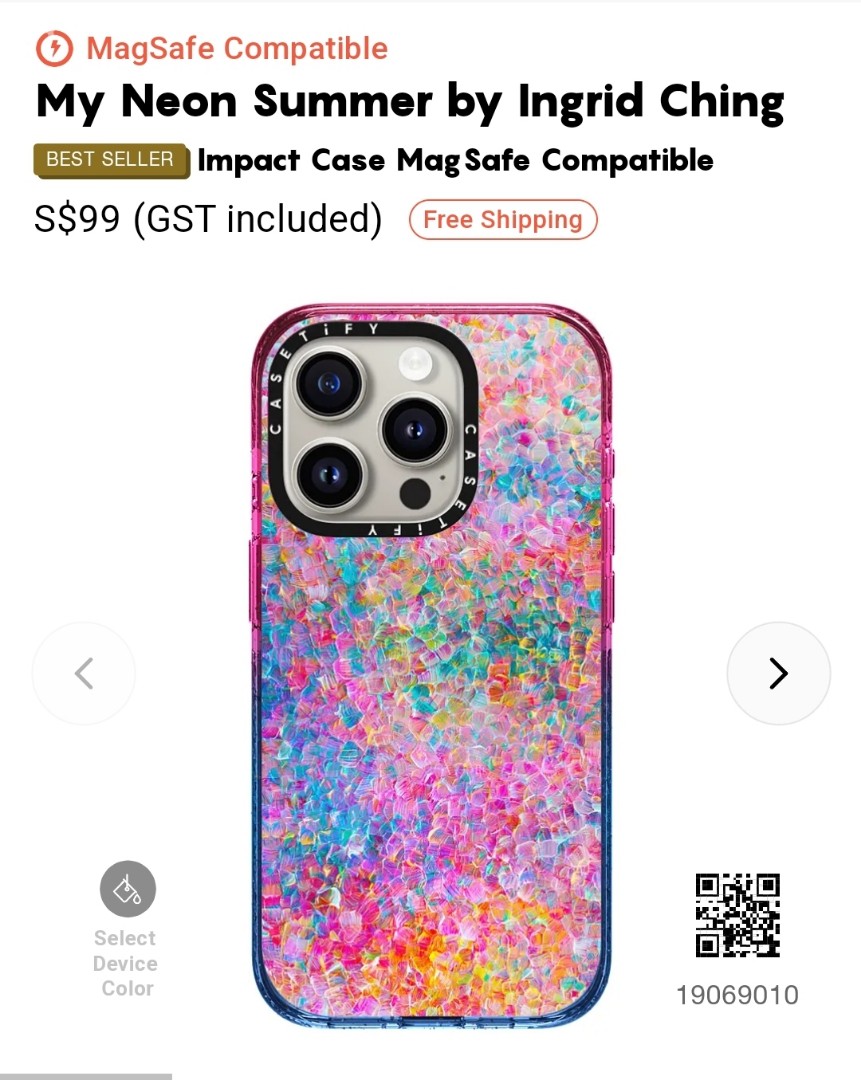 Casetify My Neon Summer by Ingrid Ching Impact Case iPhone 15 Pro 