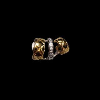 Chanel: Coco Crush Earrings in Gold and Silver Hardware