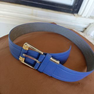 Christian Dior Blue leather belt
