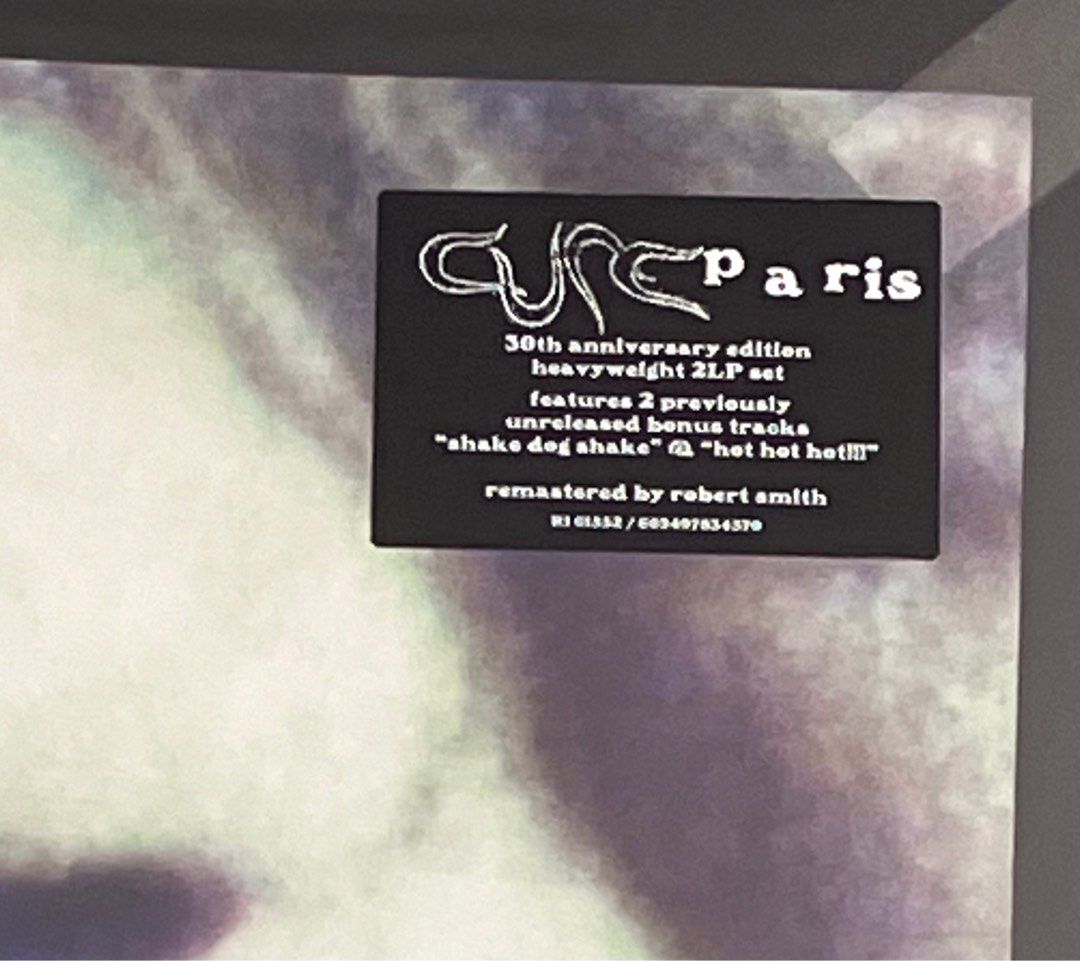 CURE Paris 2x Vinyl LP (Category: Vinyls) located in Paranaque City. Submitted by d33t00 (Listing ID 1297187130, Image 2). Description: CURE Paris 2x Vinyl LP Tracklist: A1 Shake Dog Shake A2 The Figurehead A3 Play For Today B1 At Night B2 In Your House B3 One Hundred Years C1 Apart C2 Lovesong C3 A Letter To Elise D1 Catch D2 Charlotte Sometimes D3 Dressing Up D4 Close To Me D5 Hot Hot Hot!!! Brand New, sealed, remastered Made in Germany, 2024 r