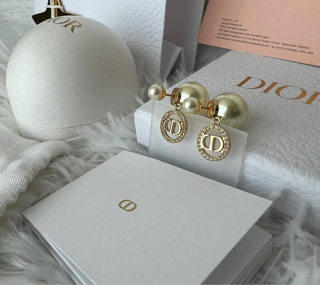 Dior earrings, Luxury, Accessories on Carousell