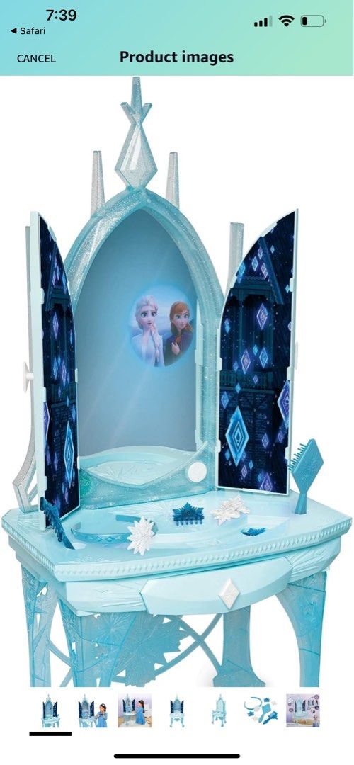 Disney Frozen II Elsa s Enchanted Ice Vanity Table Babies Kids Baby Nursery Kids Furniture Other Kids Furniture on Carousell