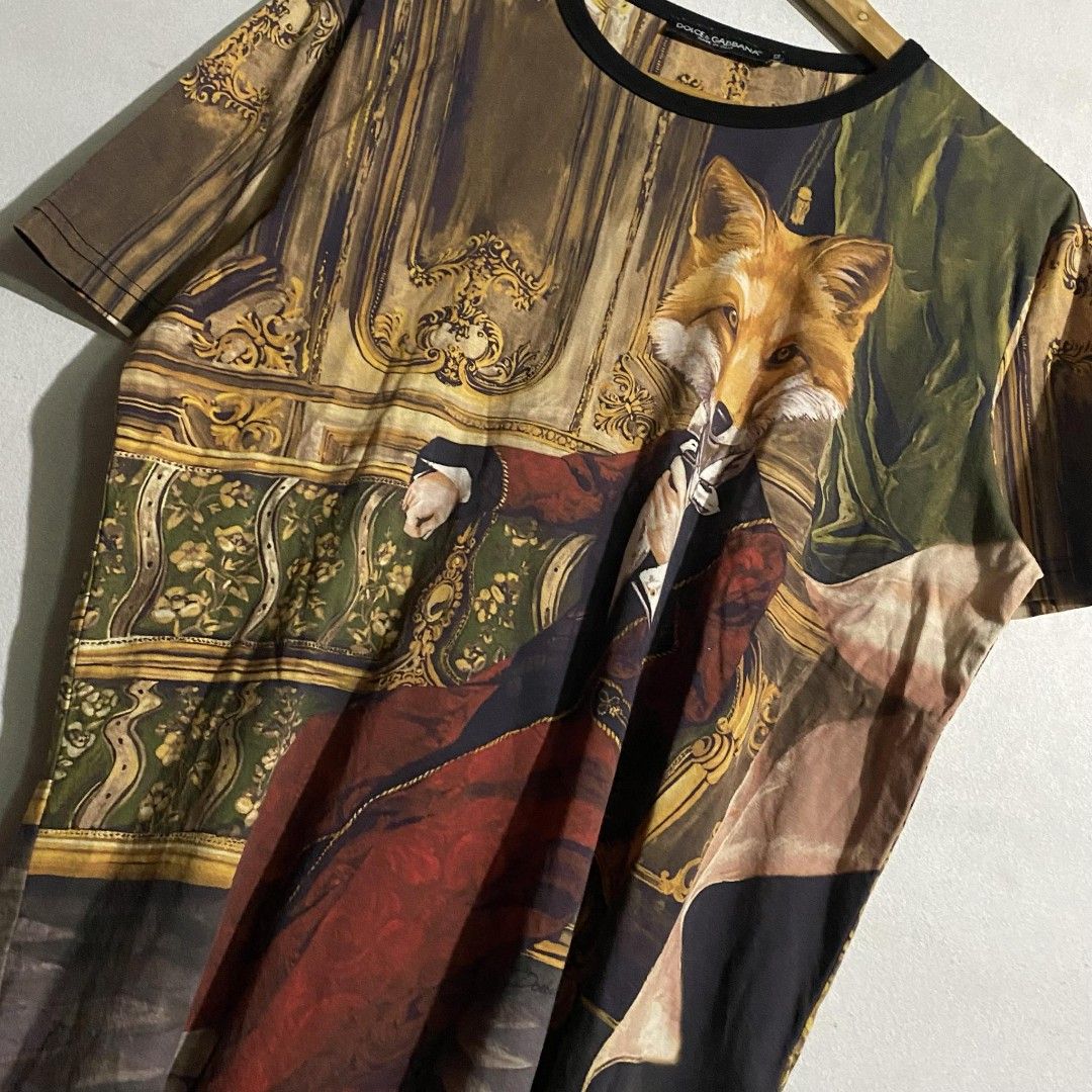 DOLCE GABBANA FOX PRINTED TSHIRT