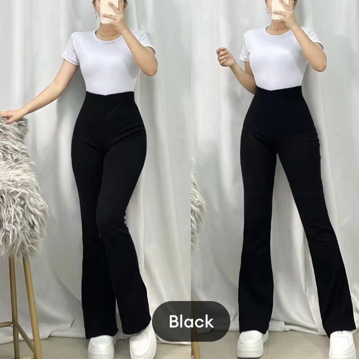 Flare pants black and white 2025