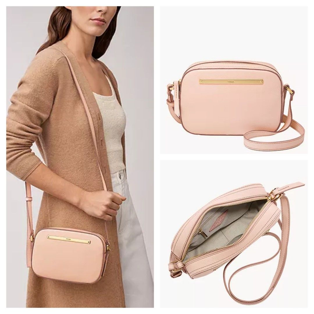 Fossil LIZA FREE PAPERBAG camera bag dusty pink ORIGINAL