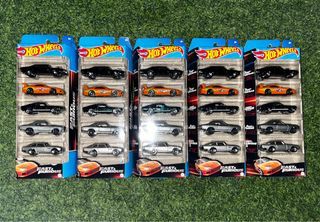 Fresh from Japan🇯🇵   Mint Hotwheels 5 packs Fast & Furious  Japan Release limited stocks!!  Cars included  ✅‘70 DODGE CHARGER R/T  ✅TOYOTA SUPRA  ✅‘67 COSTUM MUSTANG   ✅‘70 CHEVELLE 55  ✅ASTON MARTIN 1963 DBS  Stocks: 5 (₱1500 each)