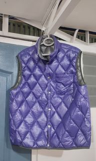 Gap Cropped Purple/Gray Puffer Jacket