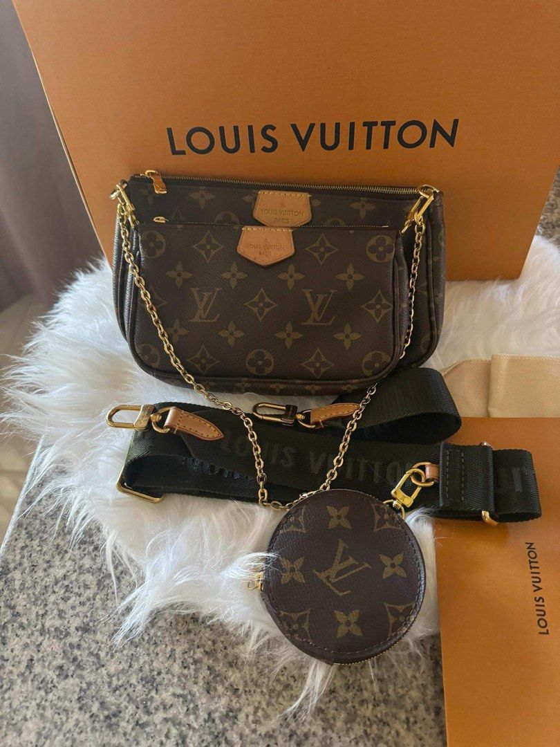 Guaranteed authentic LV multi pochette khaki (Category: Luxury Bags & Wallets) located in Naga. Submitted by akimadison.ph (Listing ID 1297226529, Image 1). Description: Guaranteed authentic LV multi pochette khaki Comes complete with receipt .