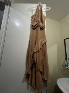 Halter Nude Evening Dress