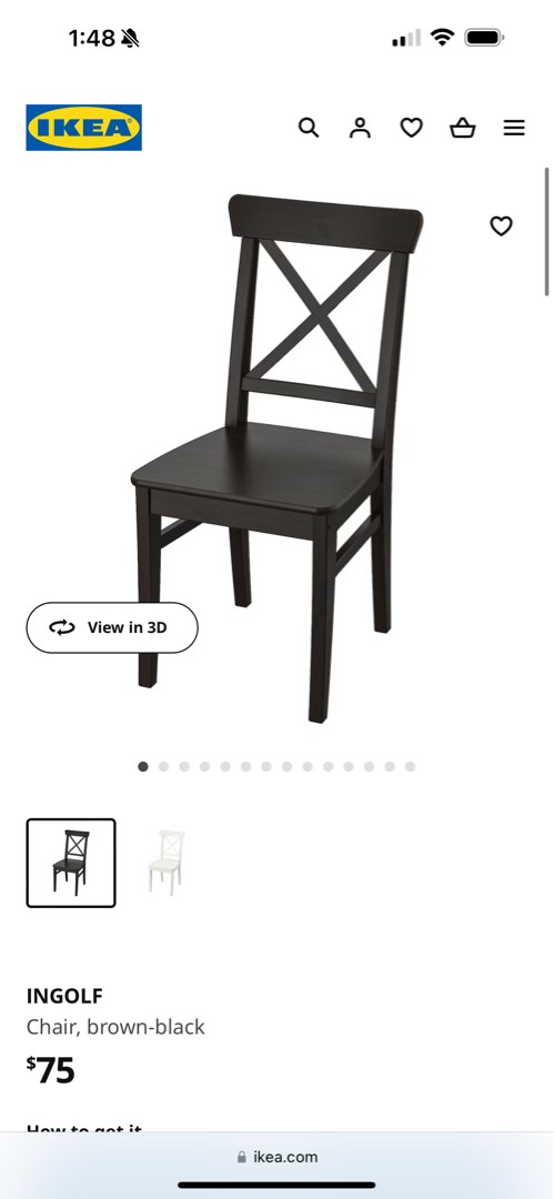 Ikea INGOLF chair Furniture Home Living Furniture Chairs on Carousell