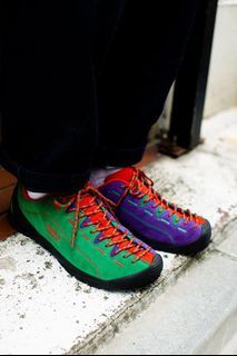 KEEN Jasper 10th Anniversary Suede Green/Purple/Red Joker Colorway Trail Hike Shoes Sneakers