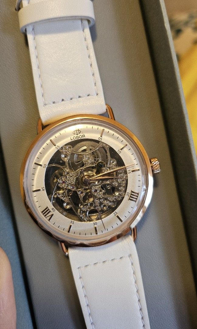 【新品未使用】LOBOR 腕時計 PLANETARIUM BOWIE WHITE Planetarium Bowie White 40mm | Affordable Skeleton Automatic