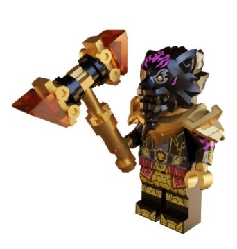 Perruque Guerrier Samurai Ninja Japonais main image 1