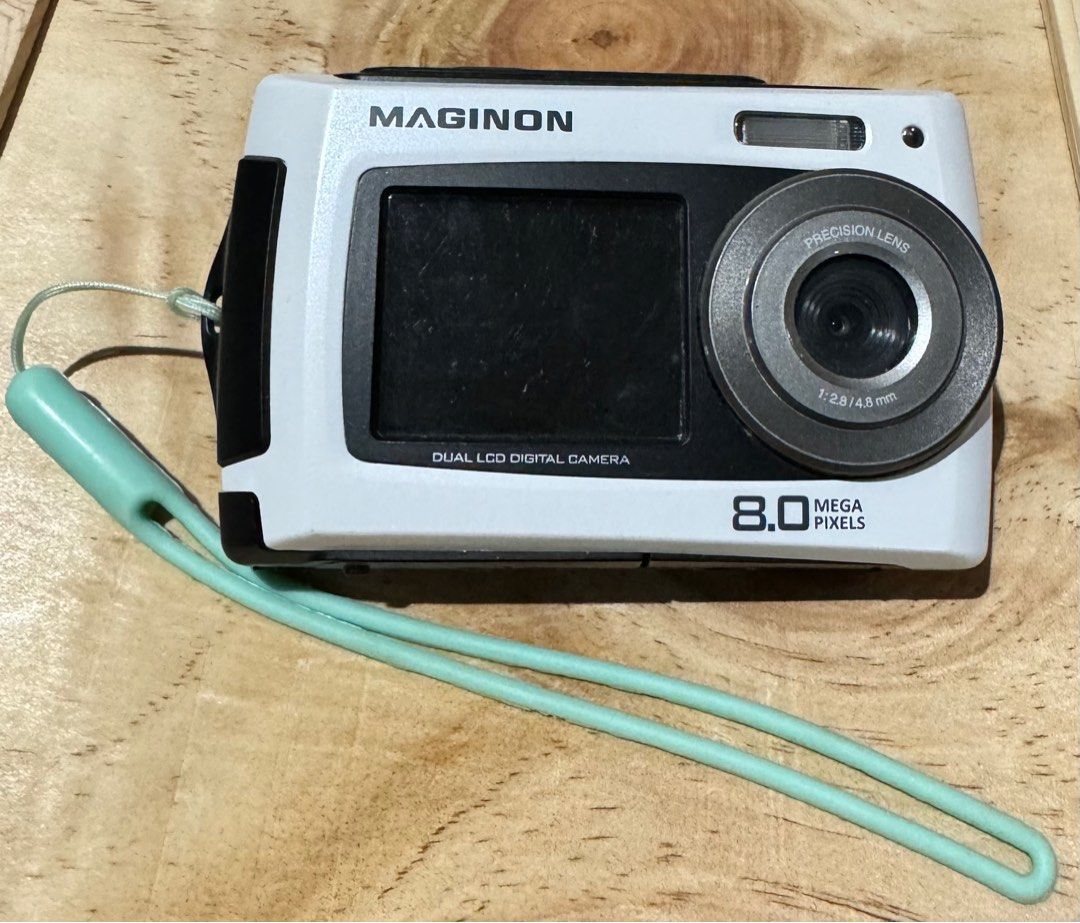 MAGINON vision UNDERWATER DIGITAL CAMERA (Category: Cameras) located in Quezon City. Submitted by megsluxurybags (Listing ID 1297078470, Image 1). Description: > 8.0 Megapixel › 4x Digital zoom fixfocus, F=2.8, f=4.8 mm › Waterproof up to 3m (9.8 ft.) › Video function: 640 × 480, 320 x 240 , Dual display: 2.7” and 1.8” TFT colour display › Automatic and manual settings for ISO 100/ 200/ 400/ 800 , 3 Mode flash › Shutter speed: 1/4 ~ 1/4000 sec. ›